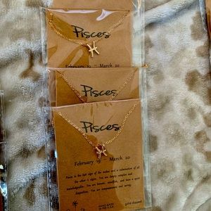 Pisces zodiac necklace